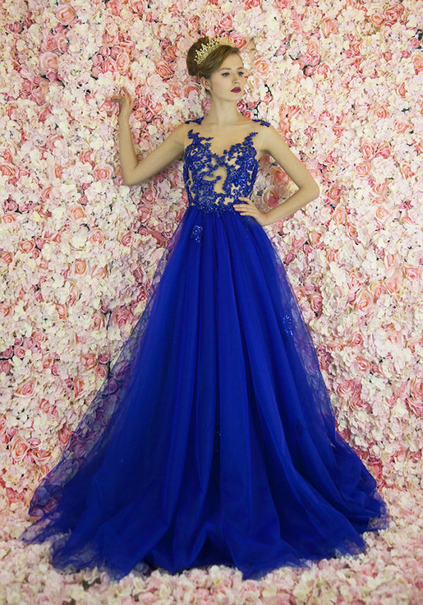 Robe de soirée avec une jupe en tulle