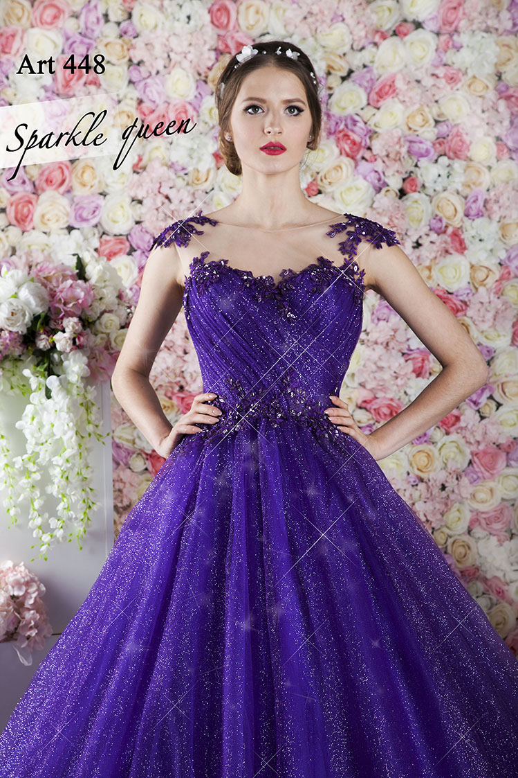 Robe de cocktail princesse avec des paillettes