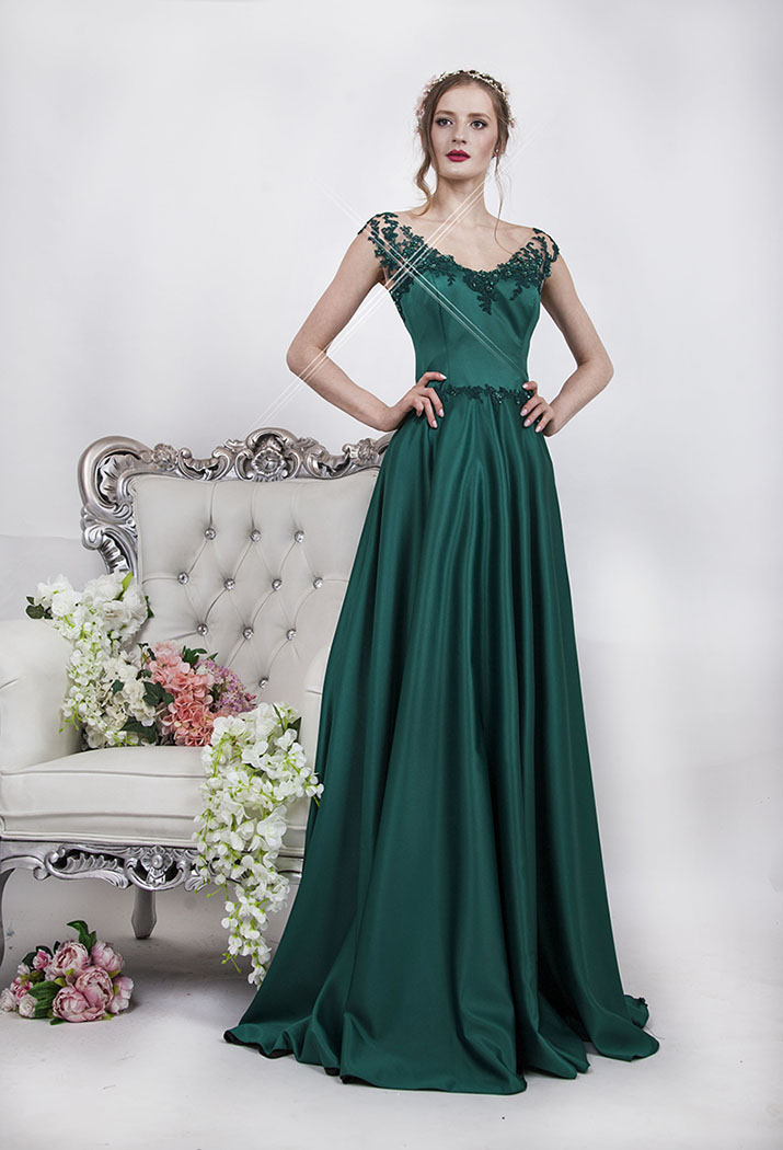 robe vert emeraude soiree