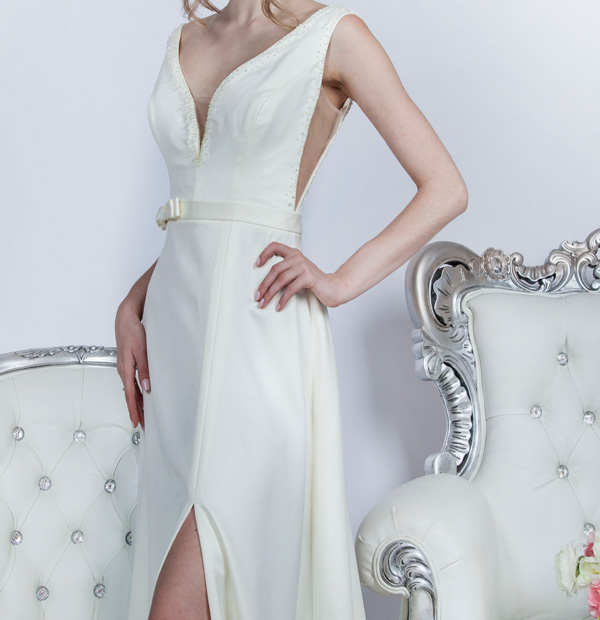 Robe de mariage vanille couleur originale