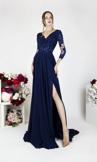 robe de soiree droite fluide