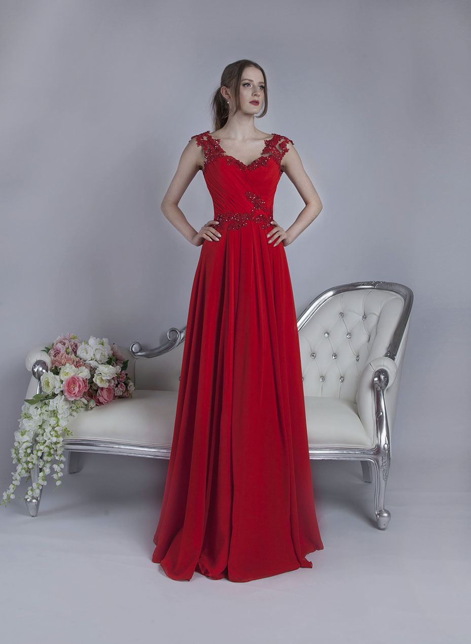 robe fiancaille rouge