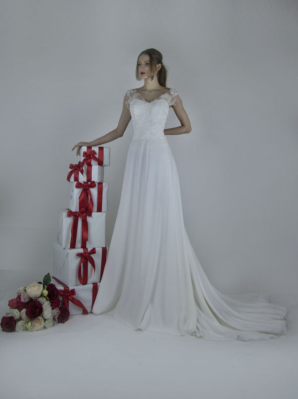 Robe de mariage en mousseline fine de qualité