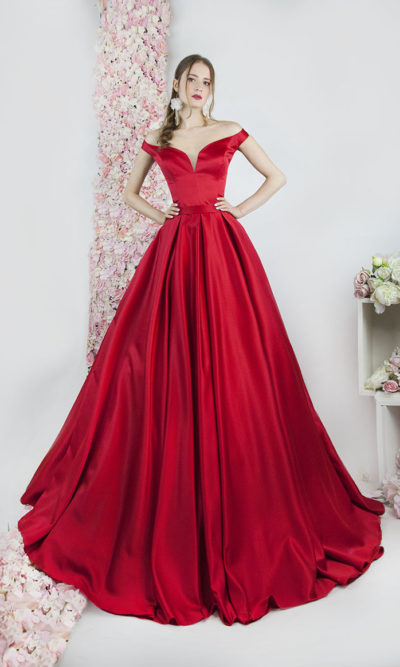 Robe de bal pour gala en satin