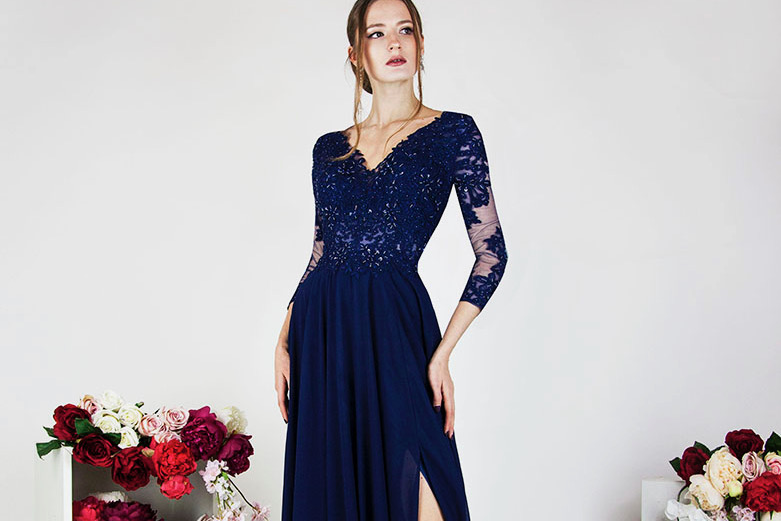 Robe de cérémonie de soirée pour femme âgée